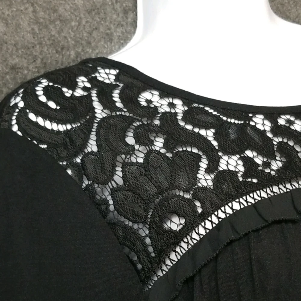 Women's Dressy Black Top Long Sleeve GNW Womens Size XL